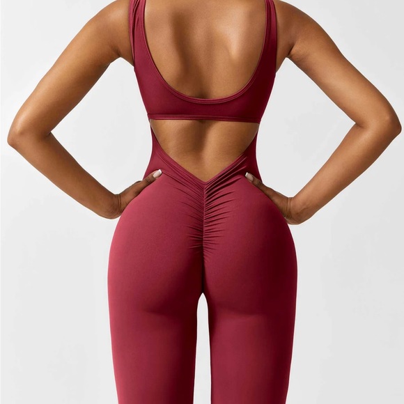 Wine Jumpsuit - Picture 2 of 4